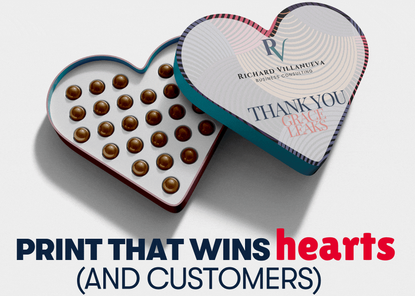 Heart-shaped Valentine's Day box card