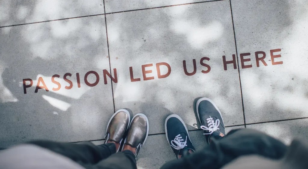 Inspirational office sign. Outdoor floor decal.