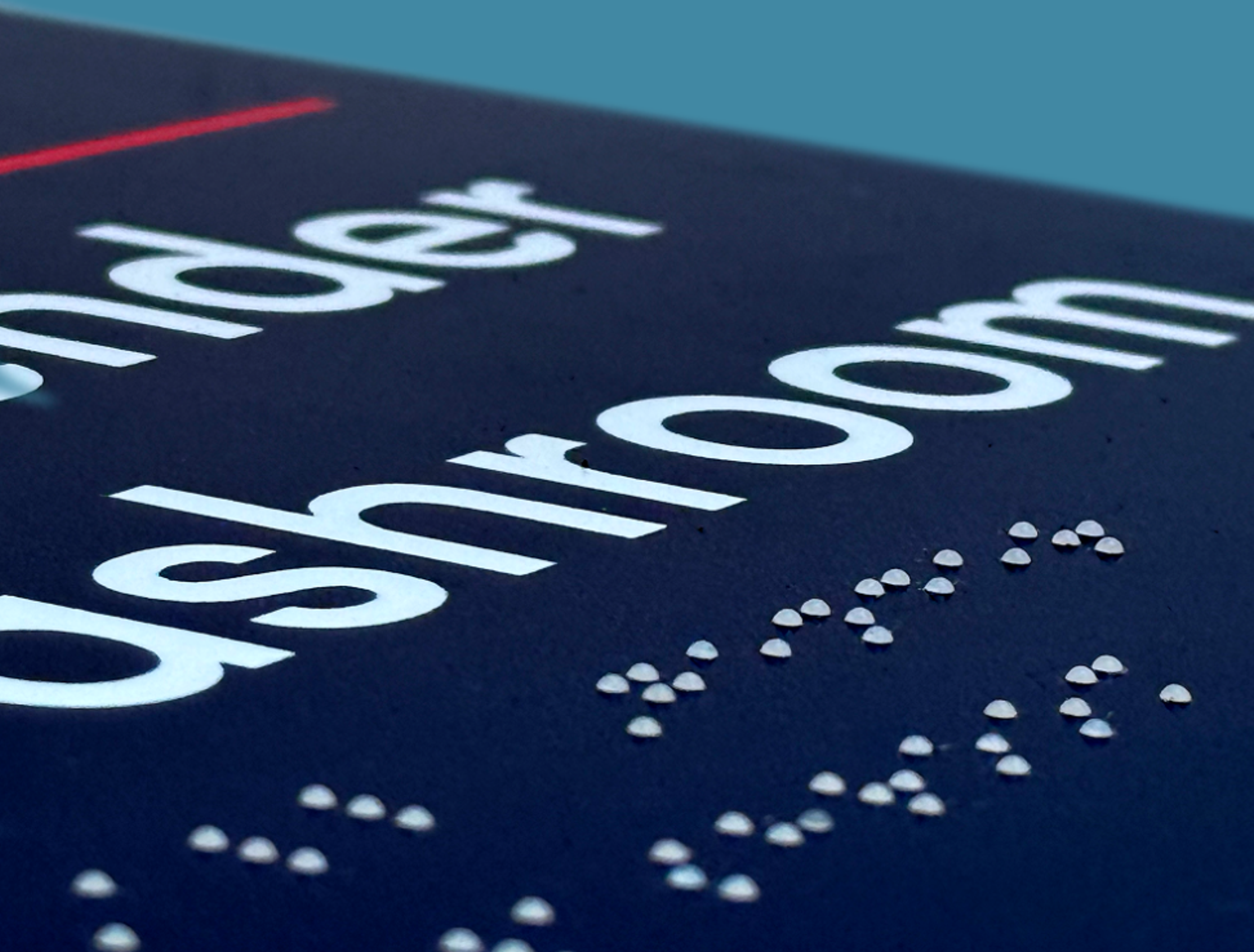 Close-Up: Braille Signage Detail 