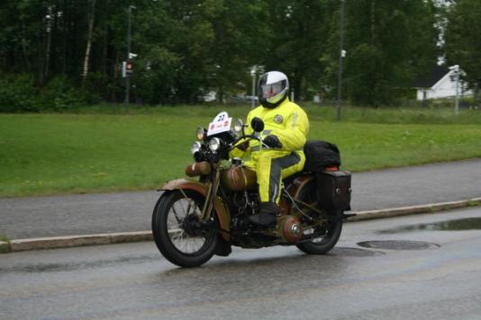 Christian Gerken (Danmark) på sin Harley-Davidson 1200, 1930-modell