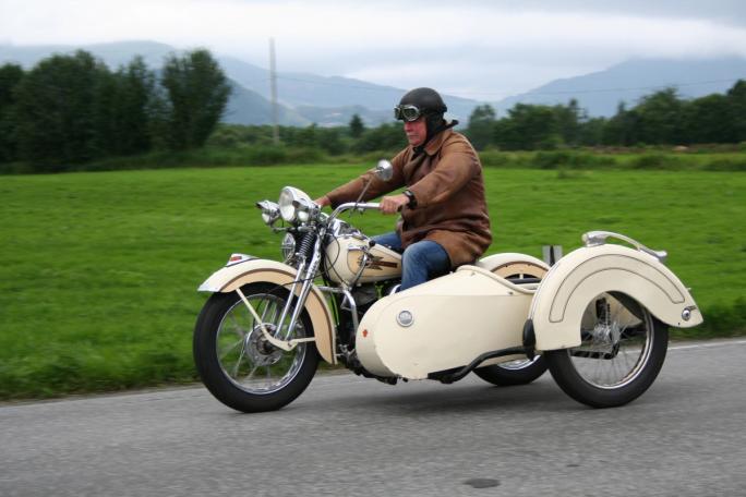 Harley-Davidson WL 750 m.Steib-vogn