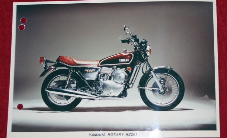 Classic blue Suzuki motorcycle