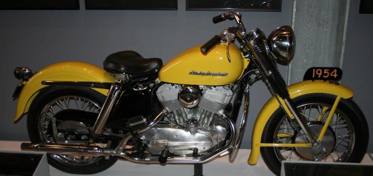 Classic blue Suzuki motorcycle