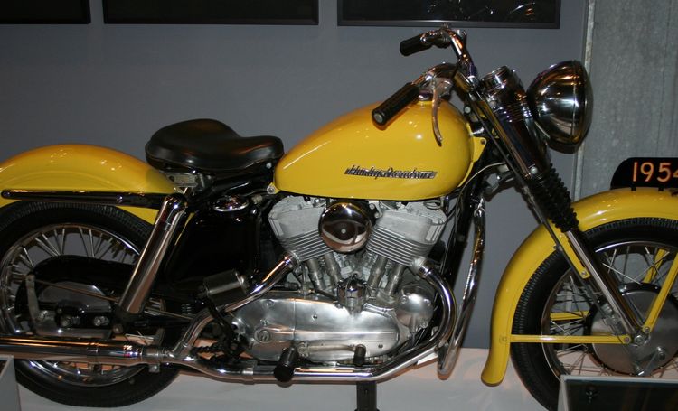 Classic blue Suzuki motorcycle