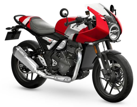 Triumph Thruxton 400. Kan en 18-åring ønske seg noe mer? Foto: Alf Graarud Motor AS