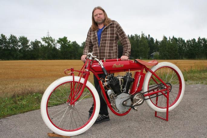 Indian-raceren med 4-ventiler pr. sylinder er god for en toppfart på ca 150 km/t