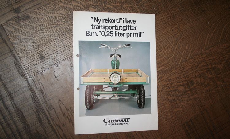 Fra Arkivet: Crescent 3-hjuls transportmoped
