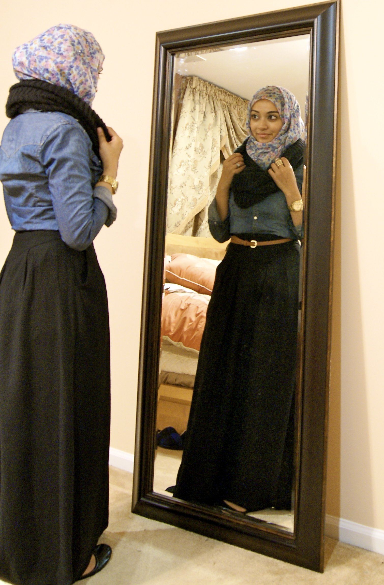 Hijab with black on sale dress