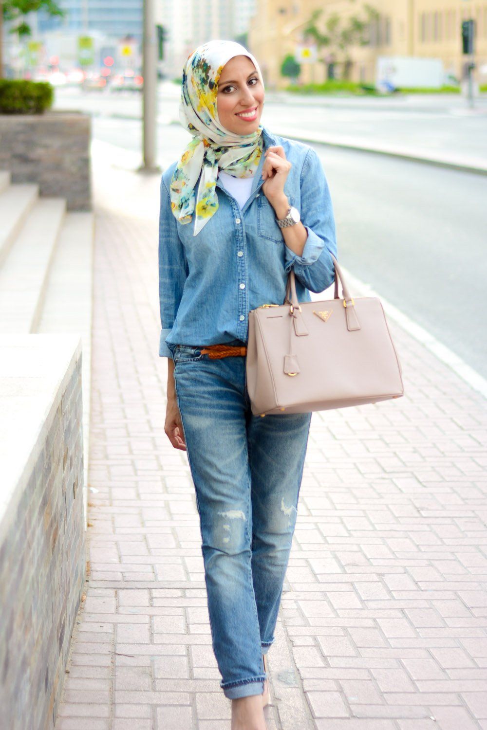 Denim deals outfit hijab