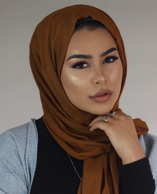 Ideal hijab styles for round face shapes, like the one... 