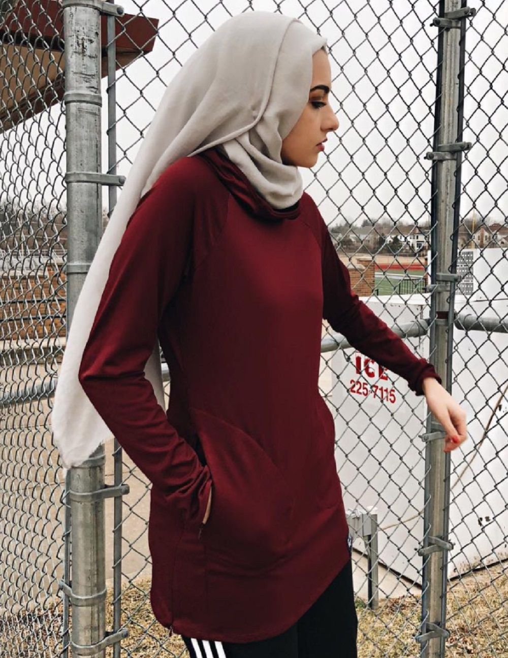 hijab workout top