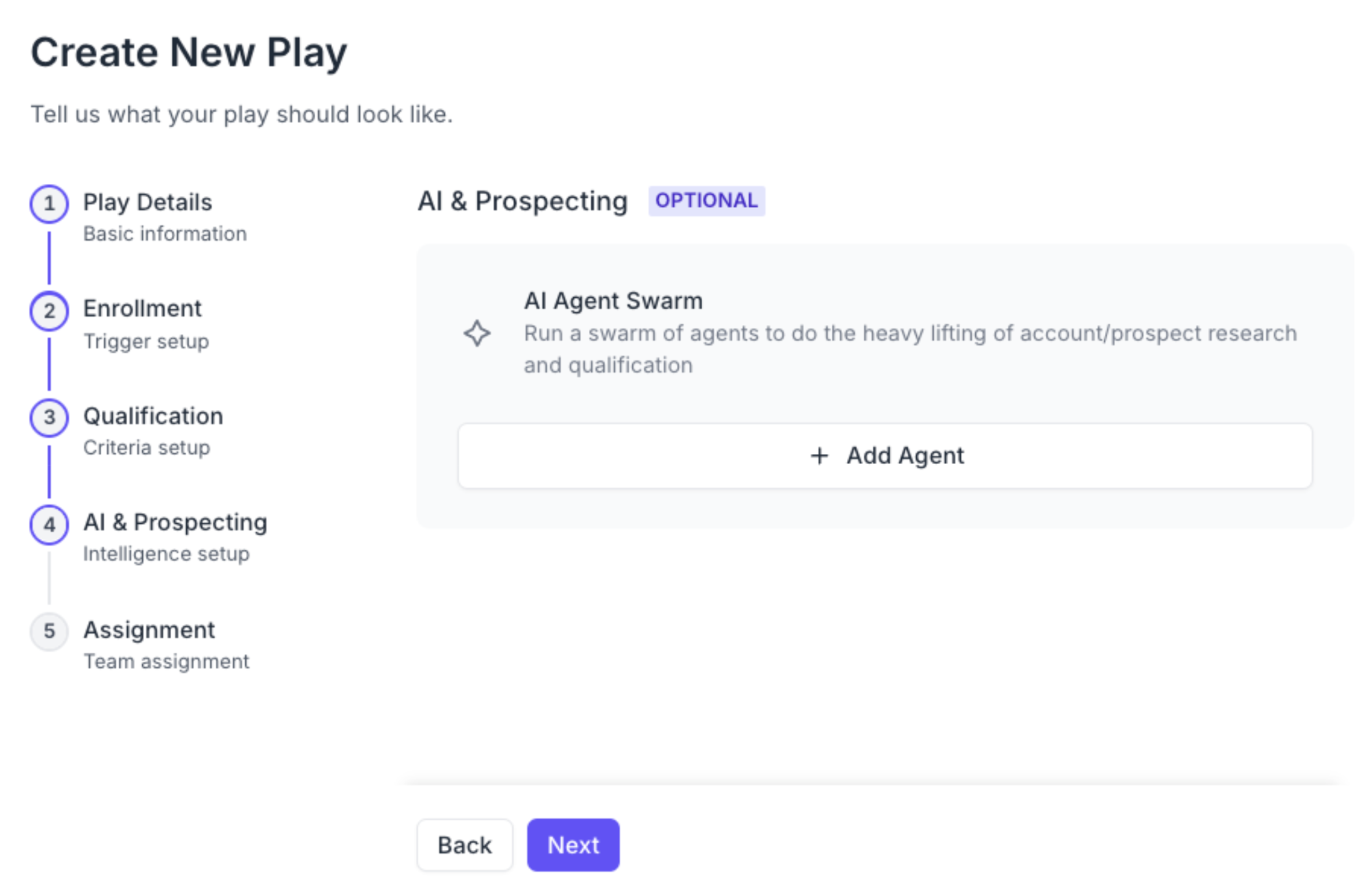 Koala screen for building new Plays