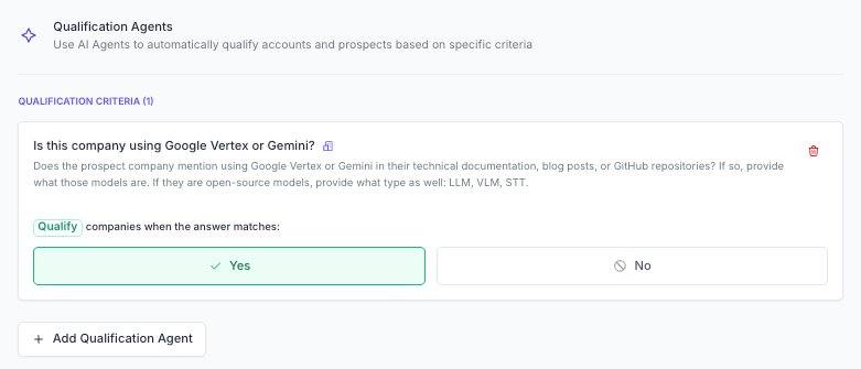 Setting hard qualifiers using Koala AI Agents