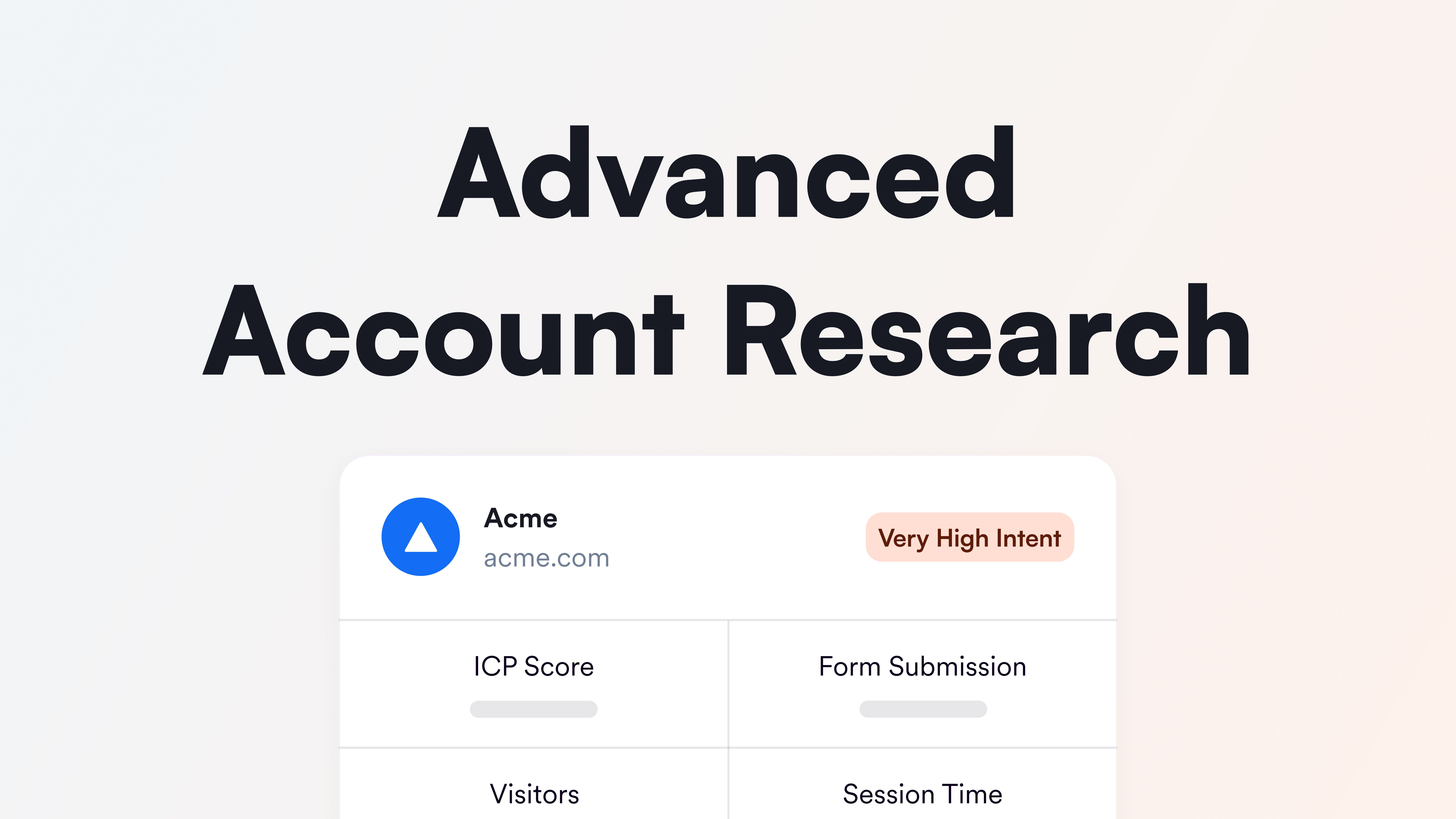 Advanced Account Research