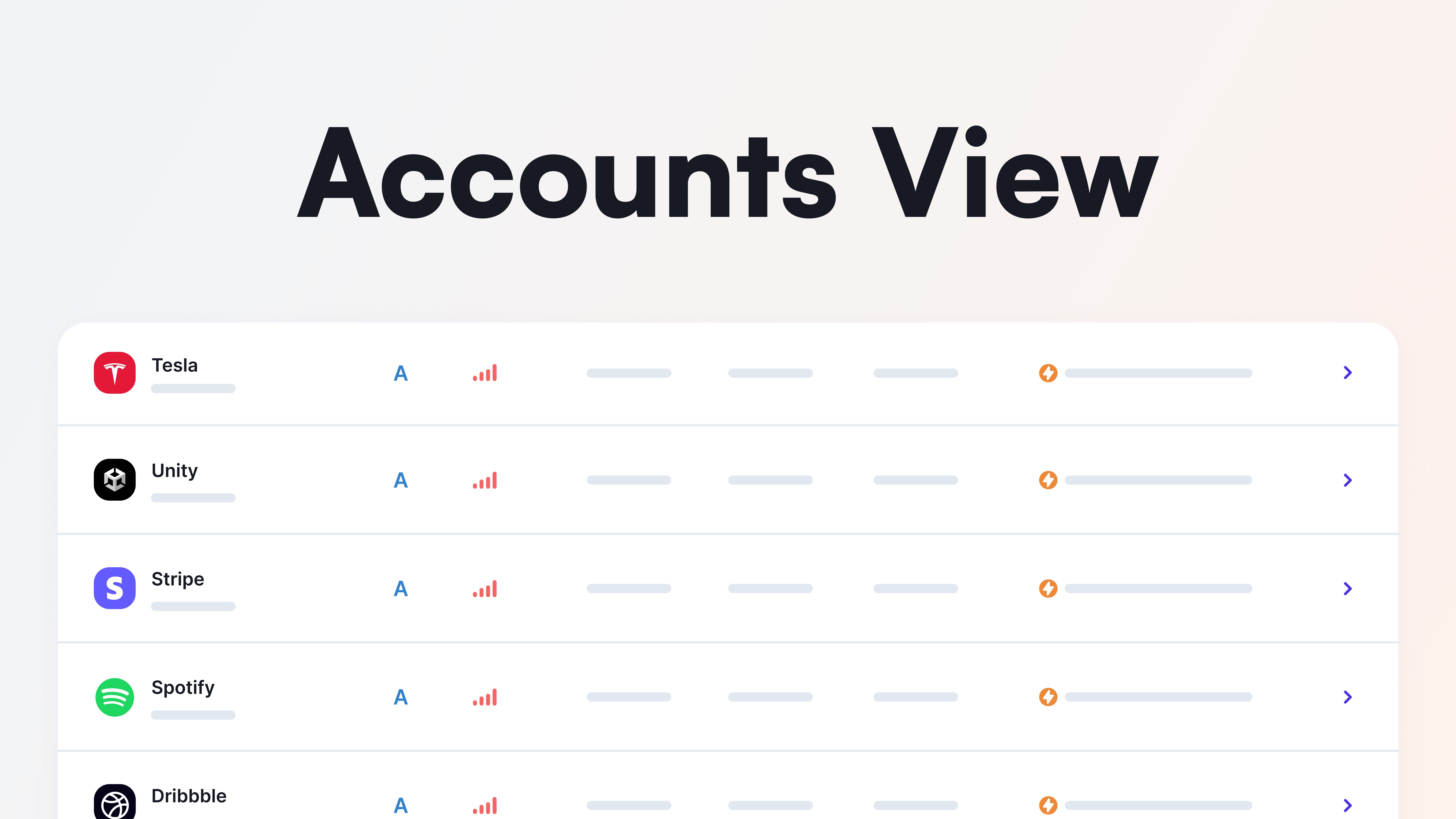 All Accounts & Common Filters