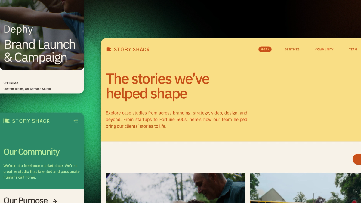 The Story Shack website on different screen sizes