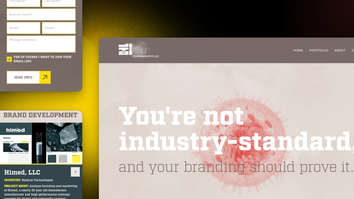 JTB Imaginative website on different screen sizes