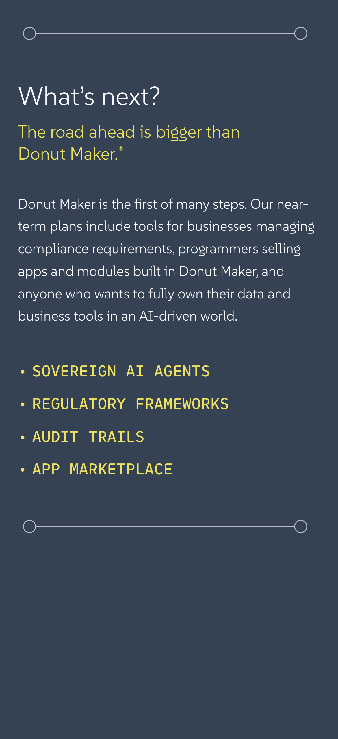 The What's next section on a phone, listing what comes after Donut Maker