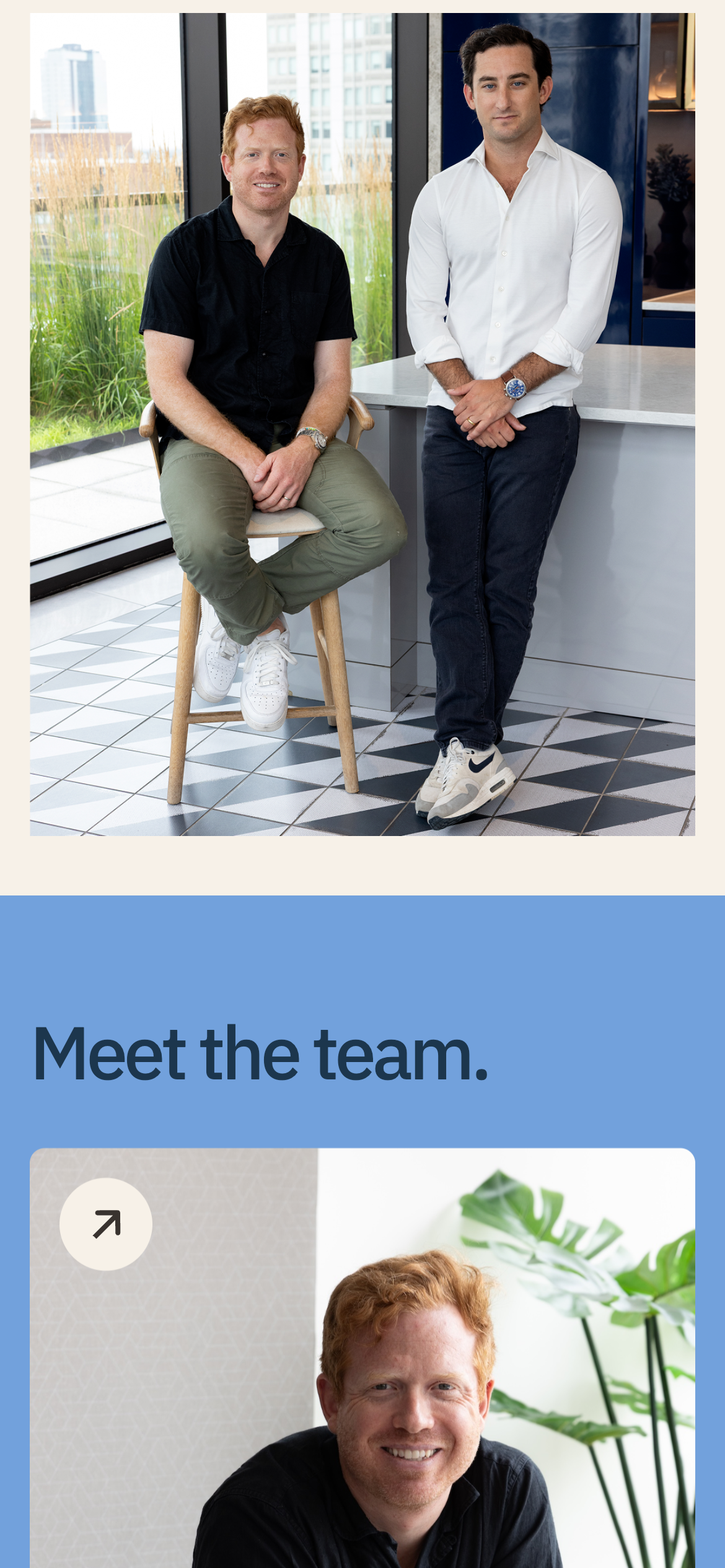 The Story Shack team page on a phone
