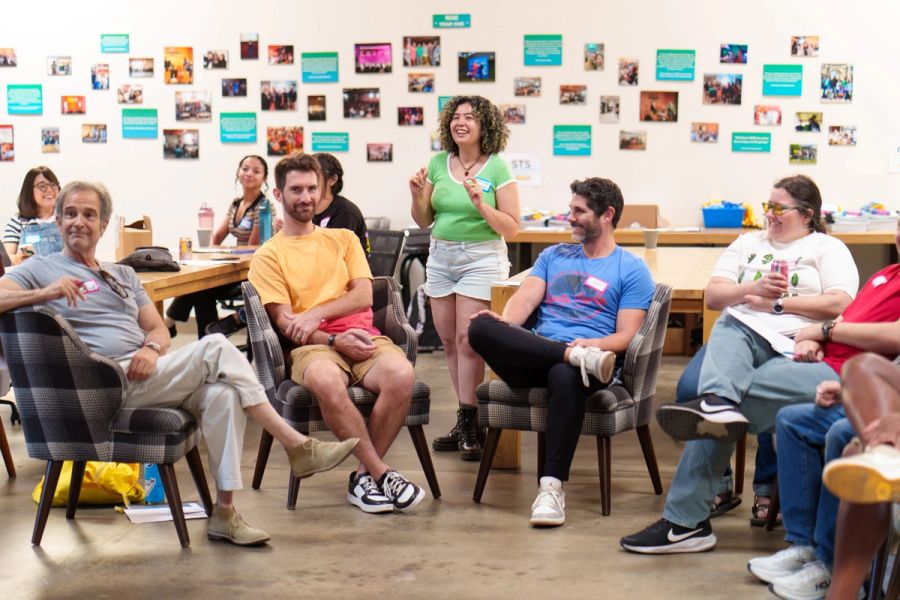 A workshop session in a classroom