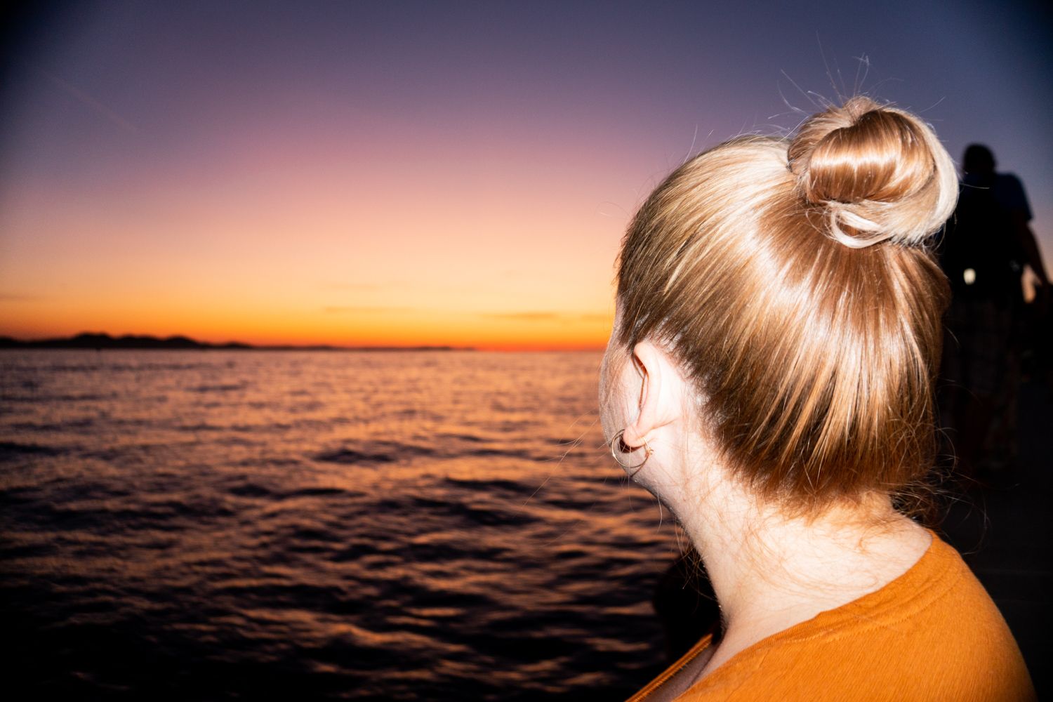 Kylene looking out over the water in Zadar, Croatia