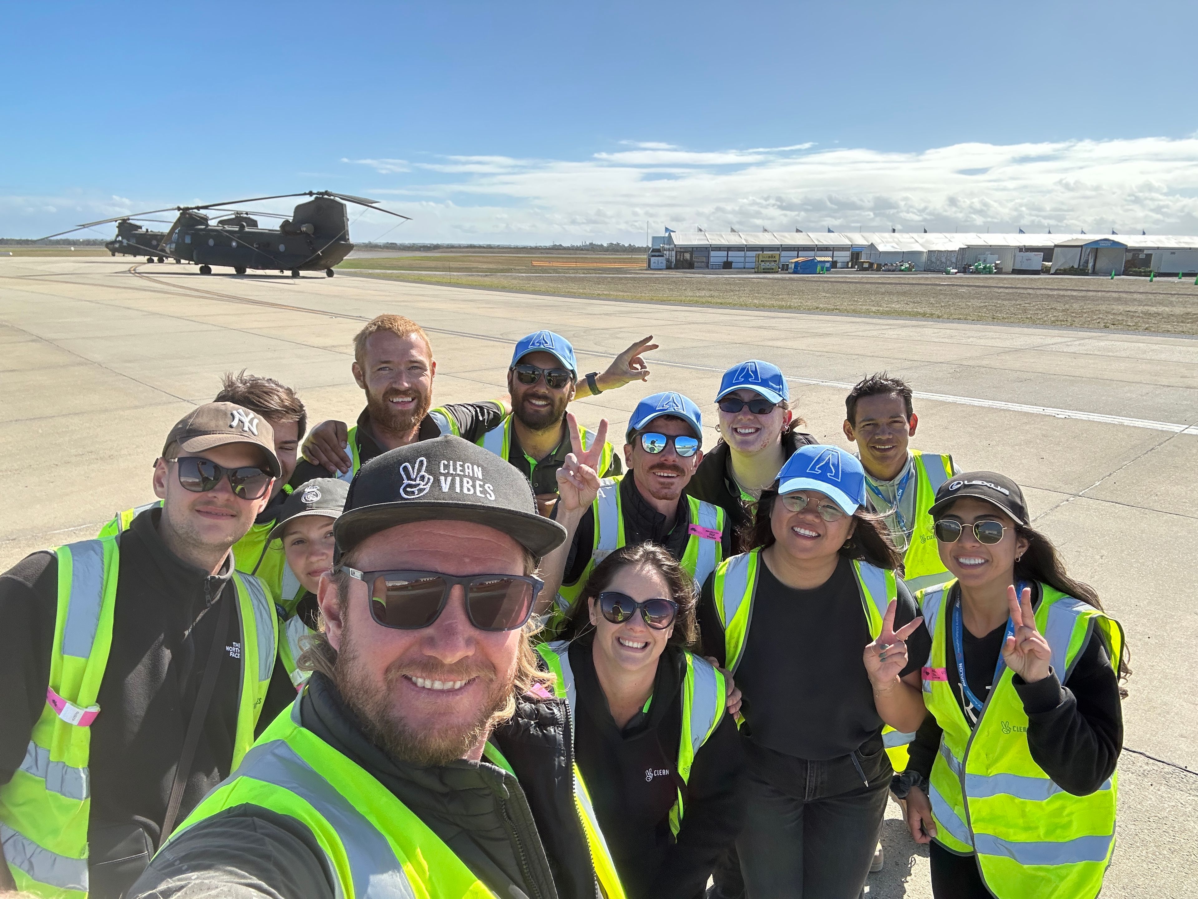 Clean Vibes staff at Avalon Airshow 2025