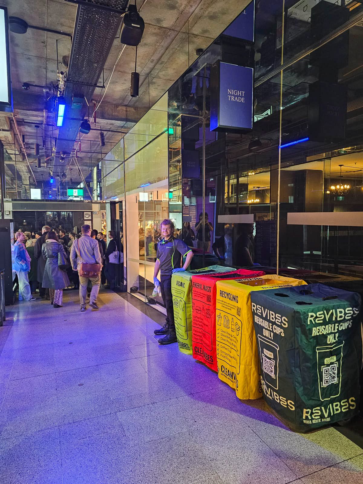 Clear Bin signage at RISING Melbourne 