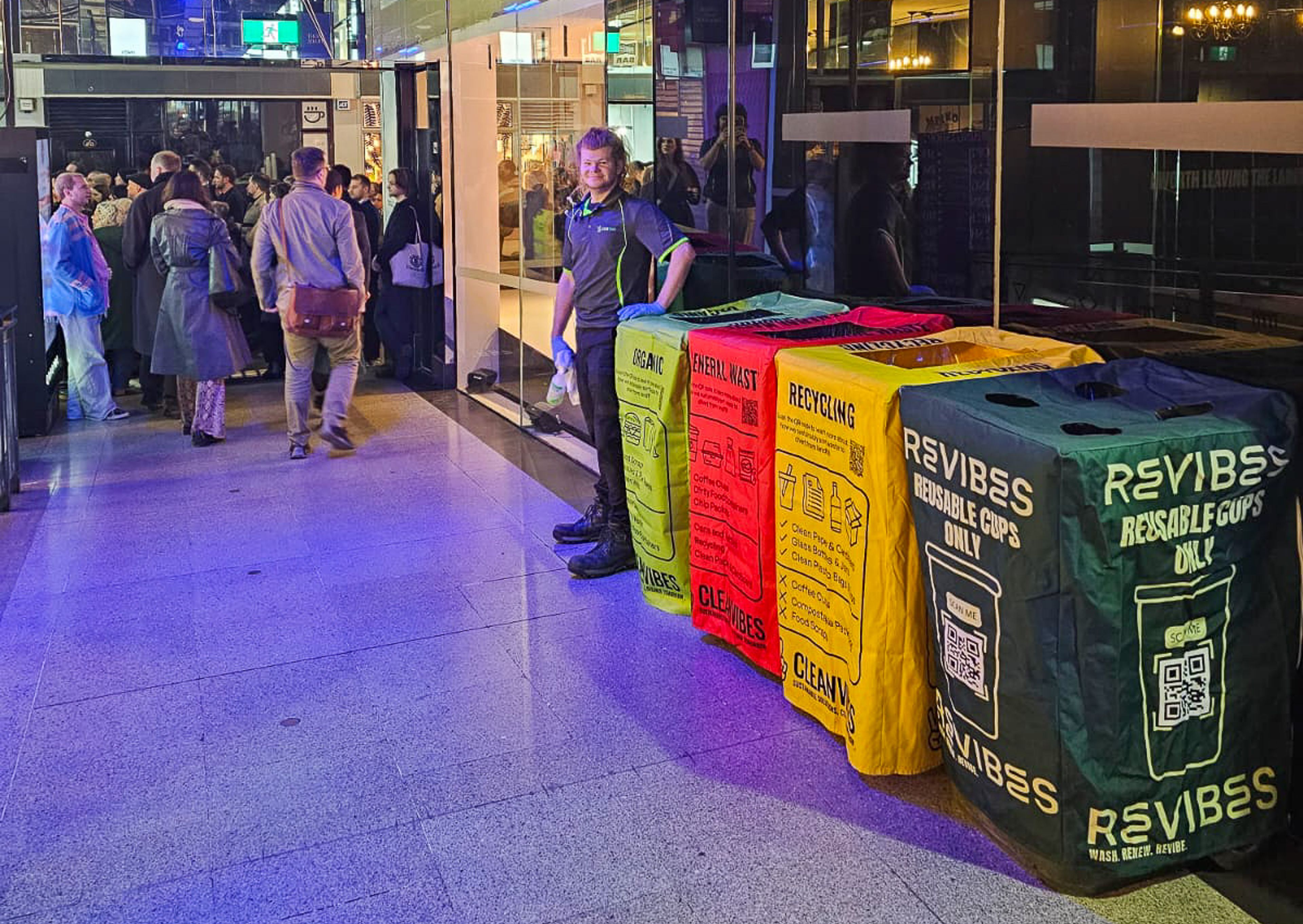 Clear Bin signage at RISING Melbourne