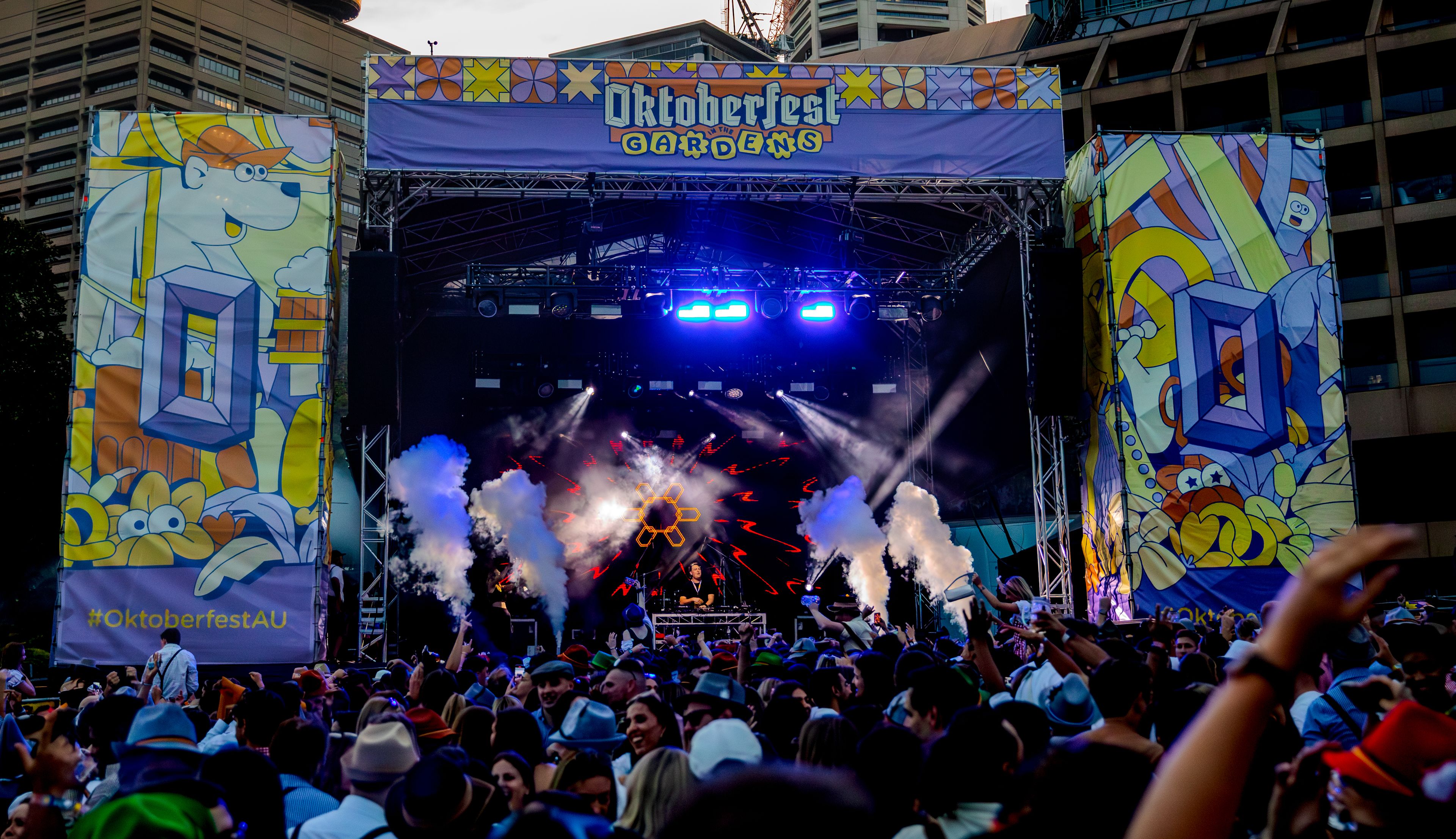 Oktoberfest gardens at Sydney Hyde Park