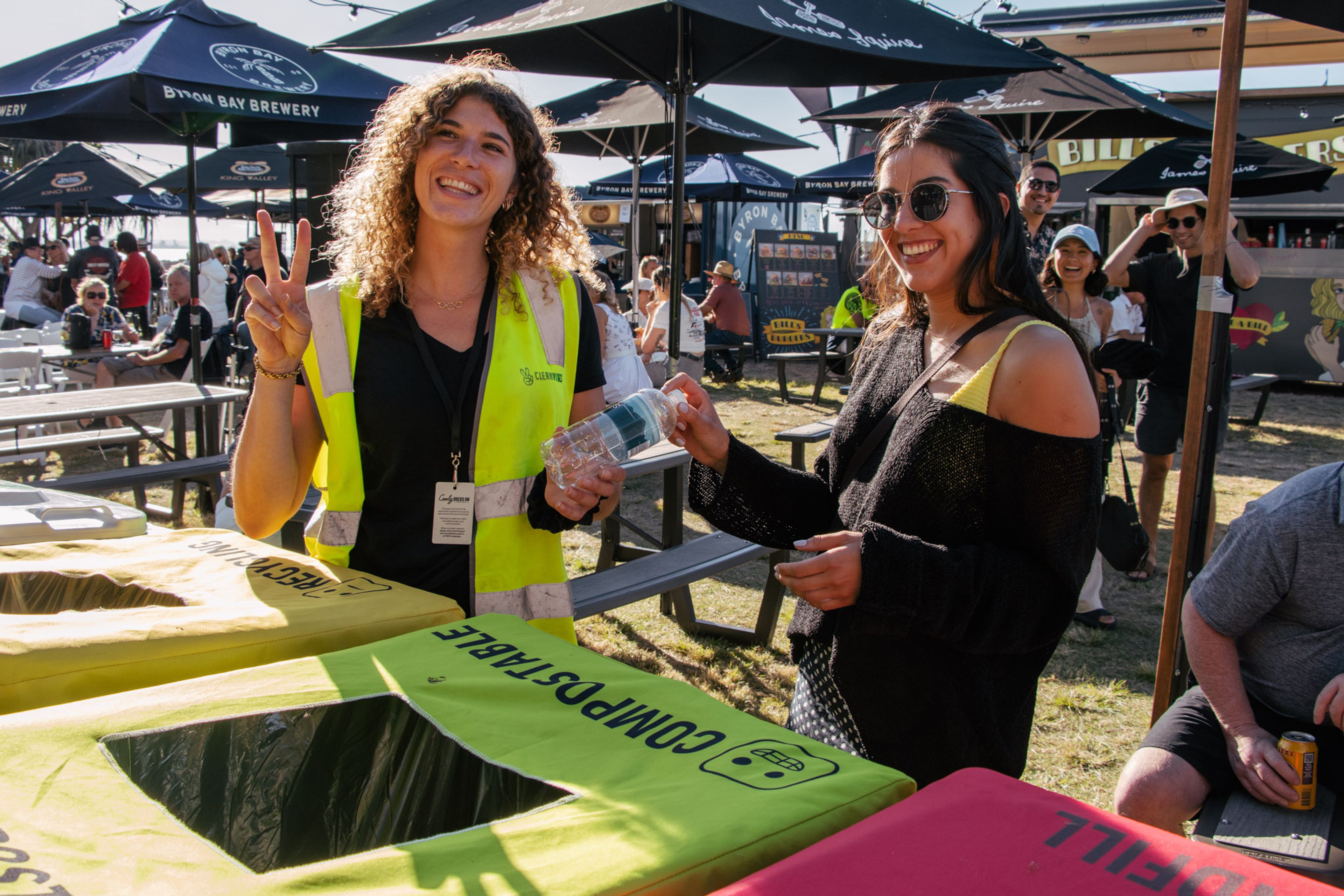 Clean Vibes team member at a festival