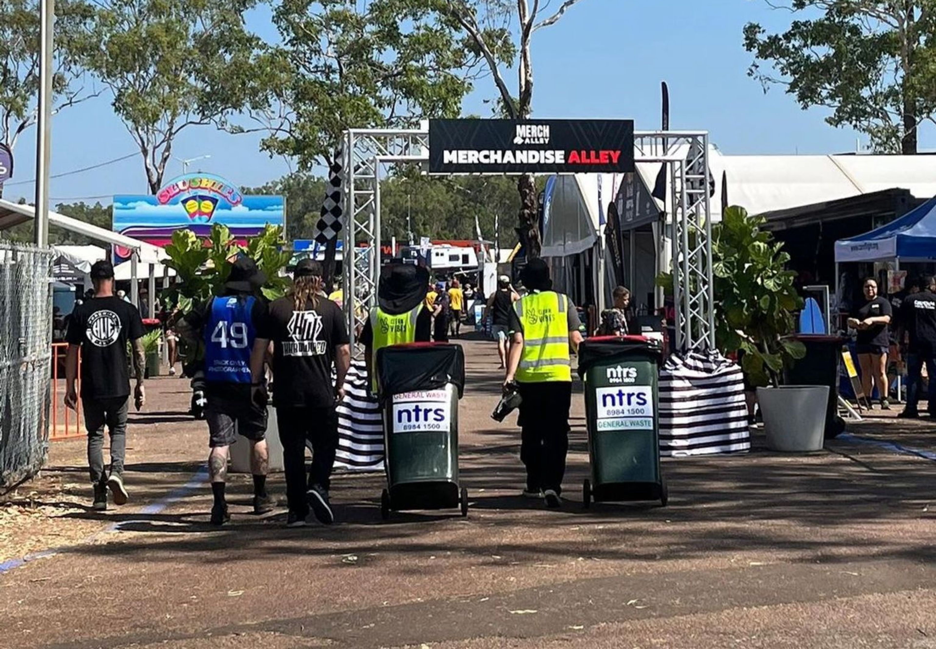 Clean Vibes taking bins inside the event