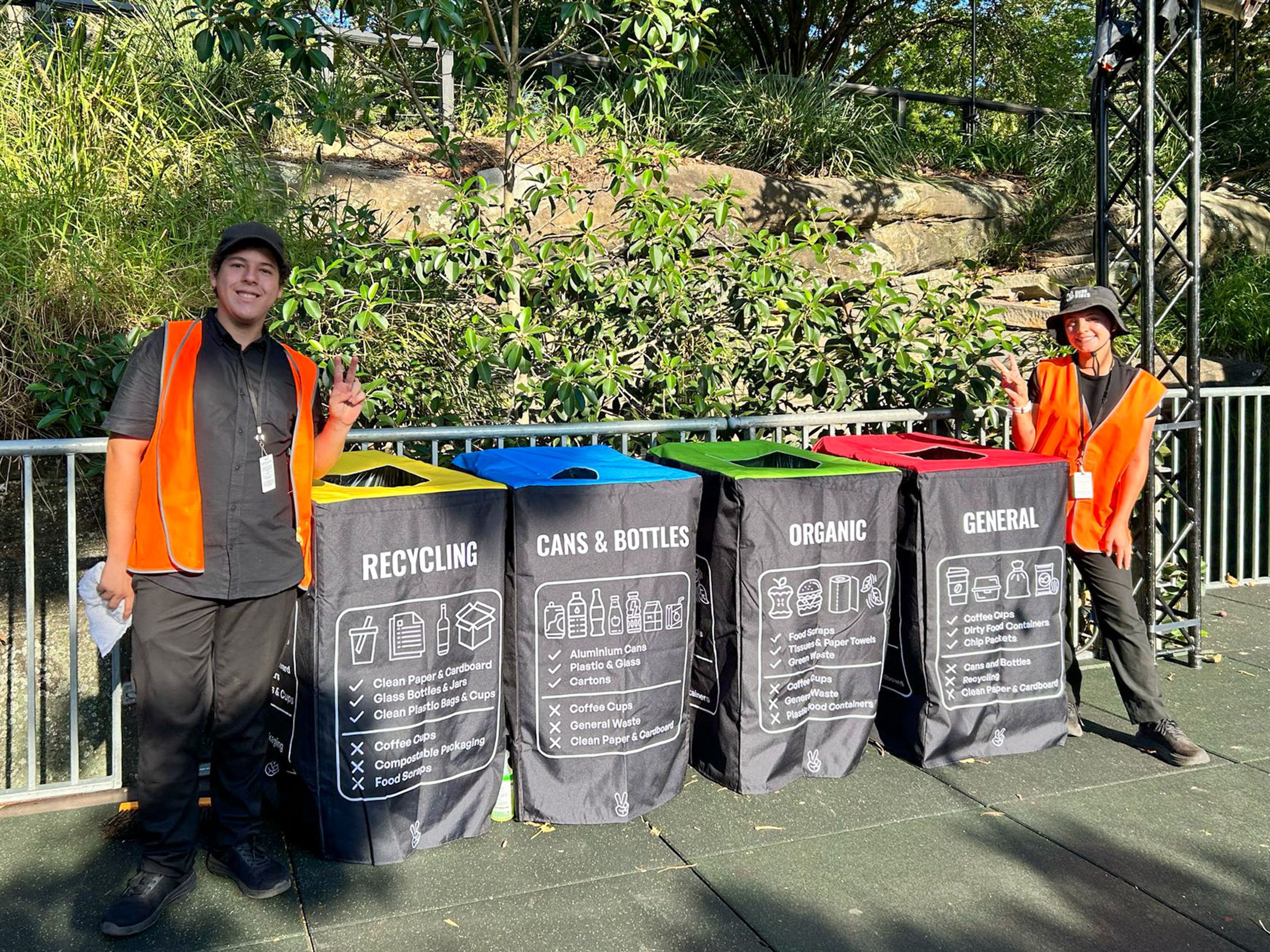 Clean Vibes recycling bins placed at an Honda Sydney event