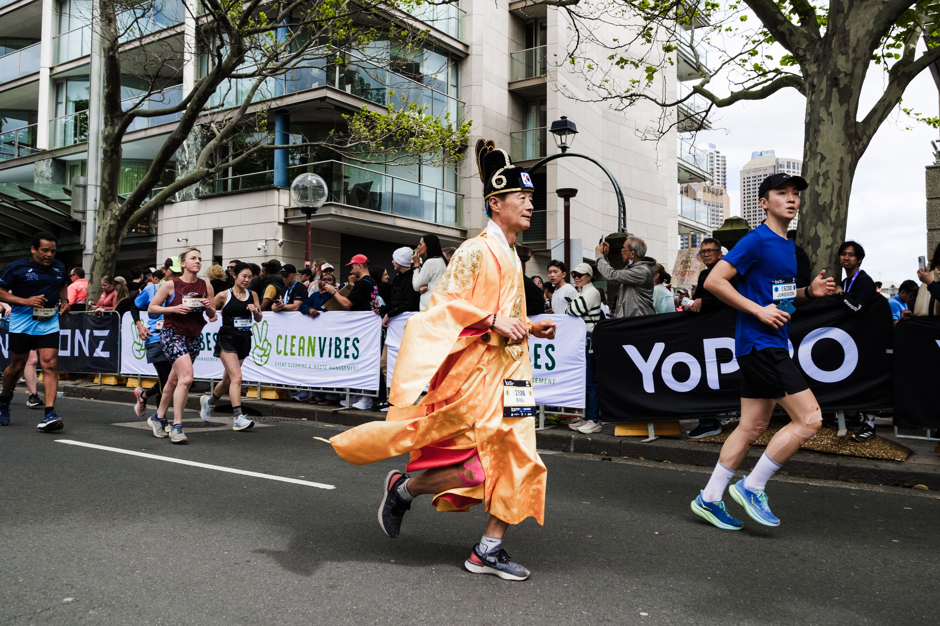 Marathonian running at Sydney Marathon 2024