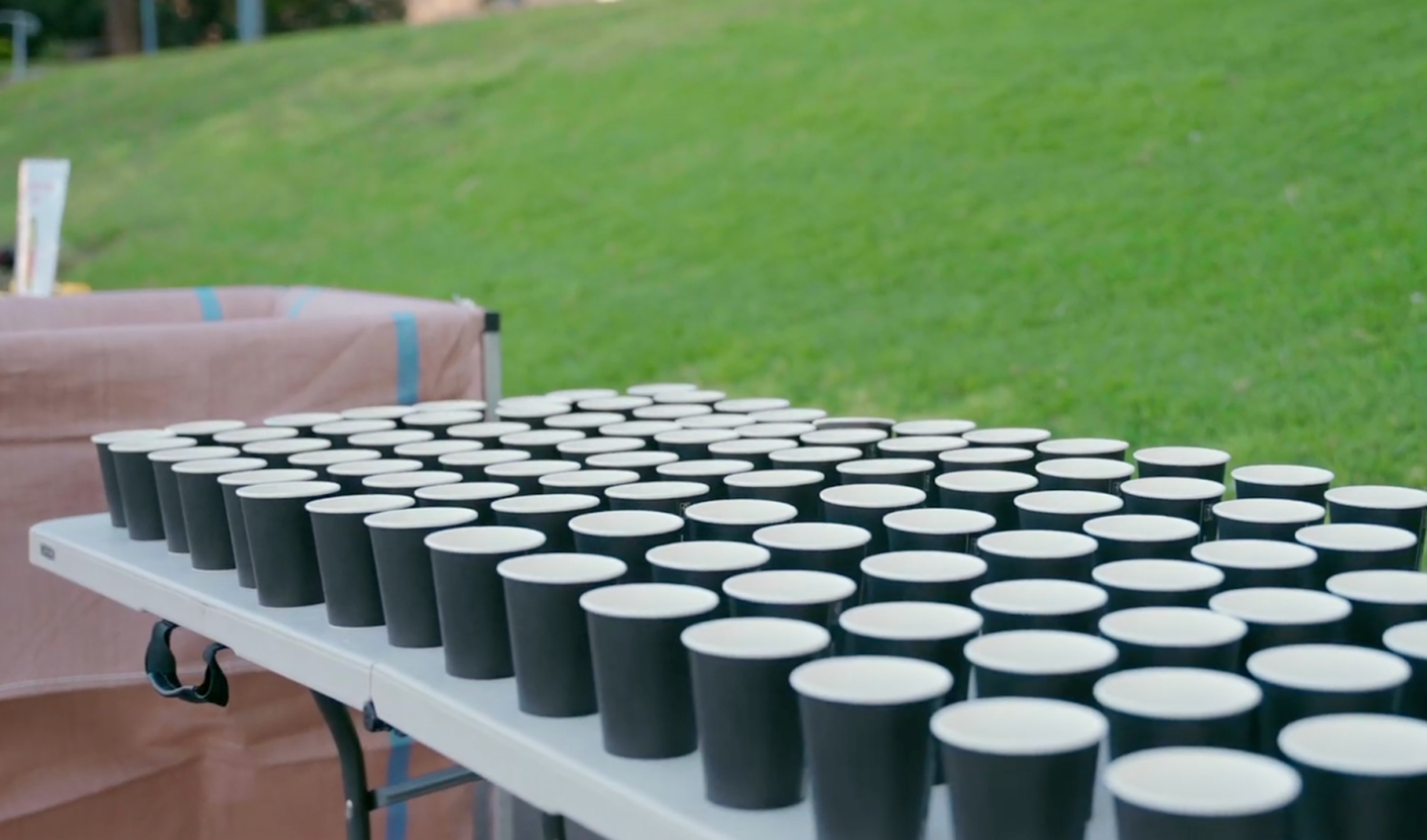 Drinking station at Sydney Marathon 2024