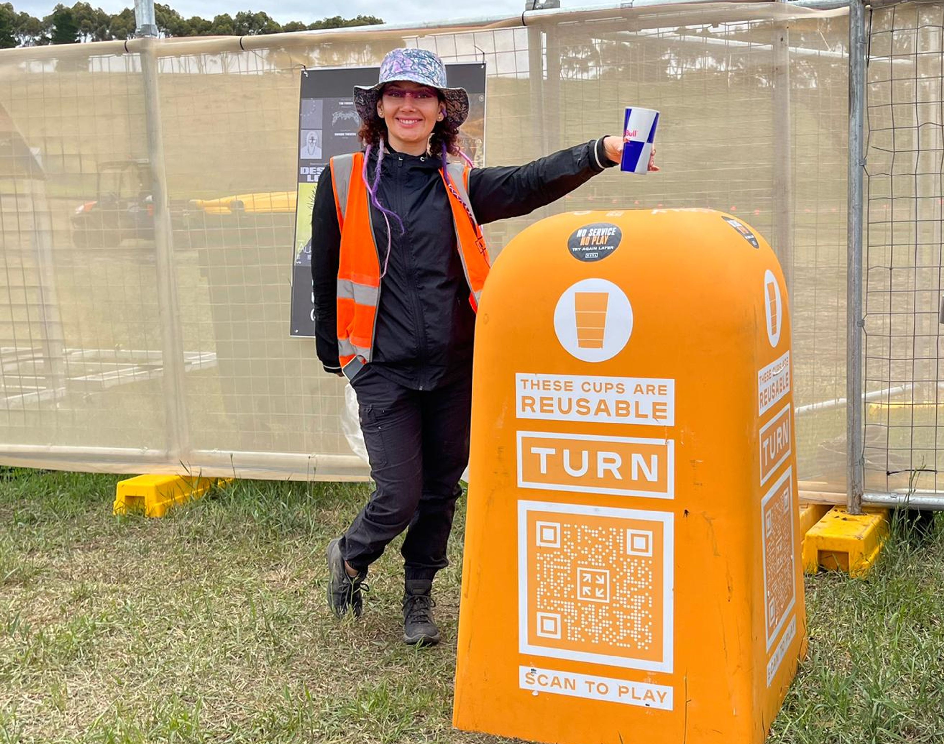 TURN recyclable cups at Beyond the Valley