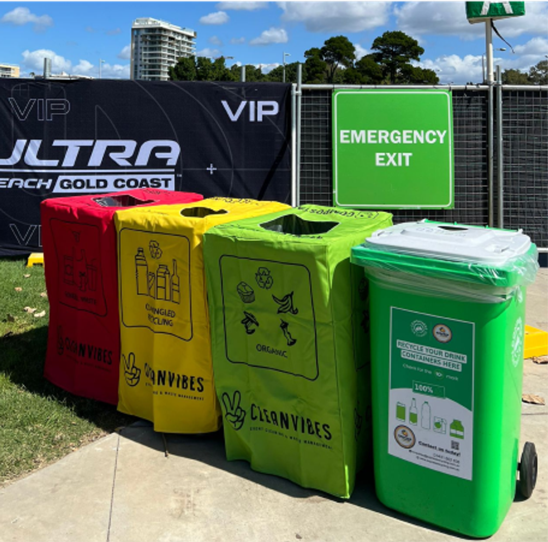 Clean Vibes set of bins with coloured coded covers