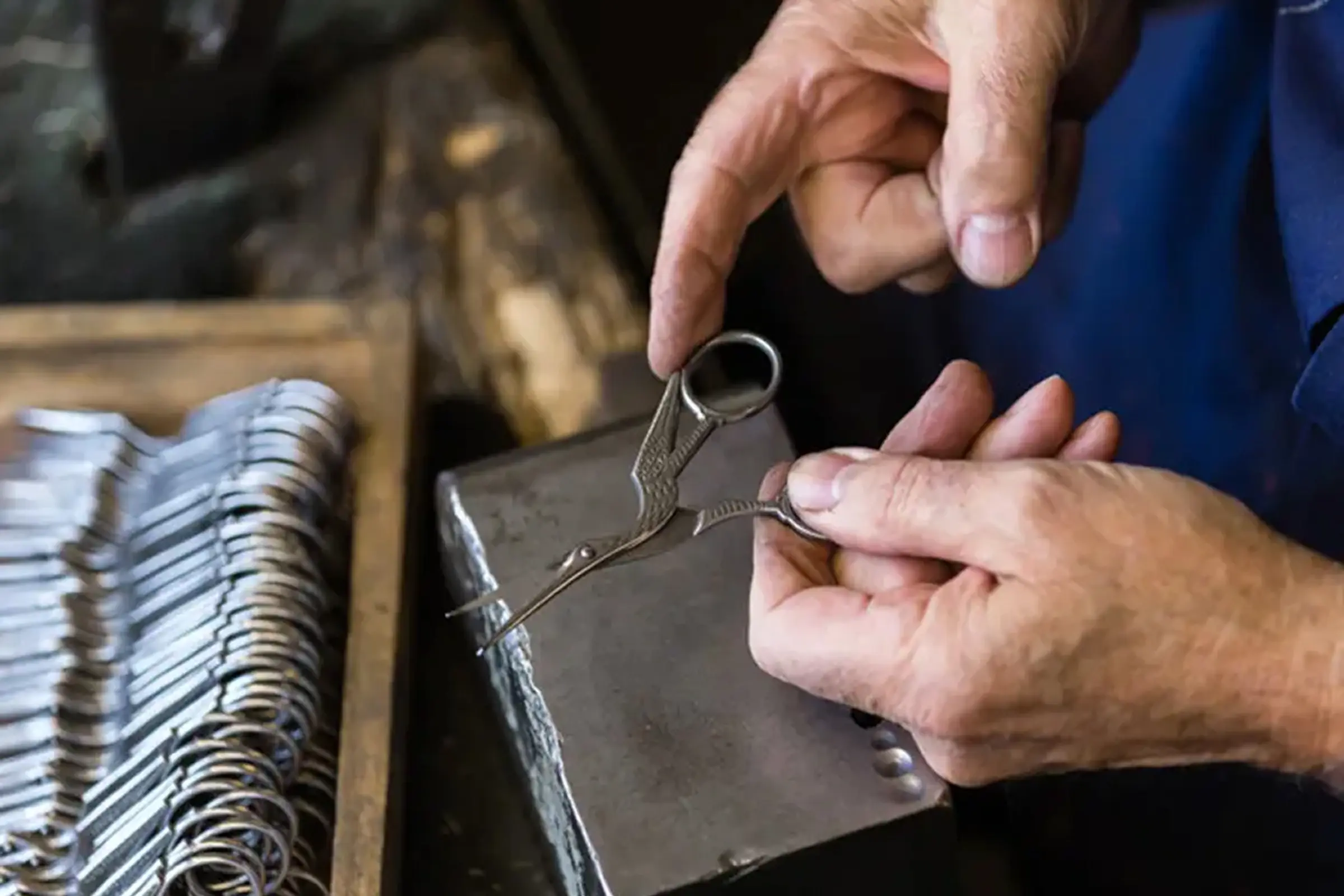 stork scissors being made