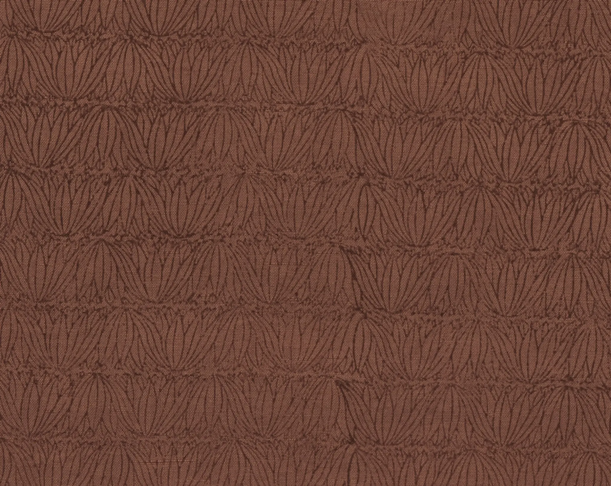 a close up of the Studio ford sphinx tablecloth print in warm brown