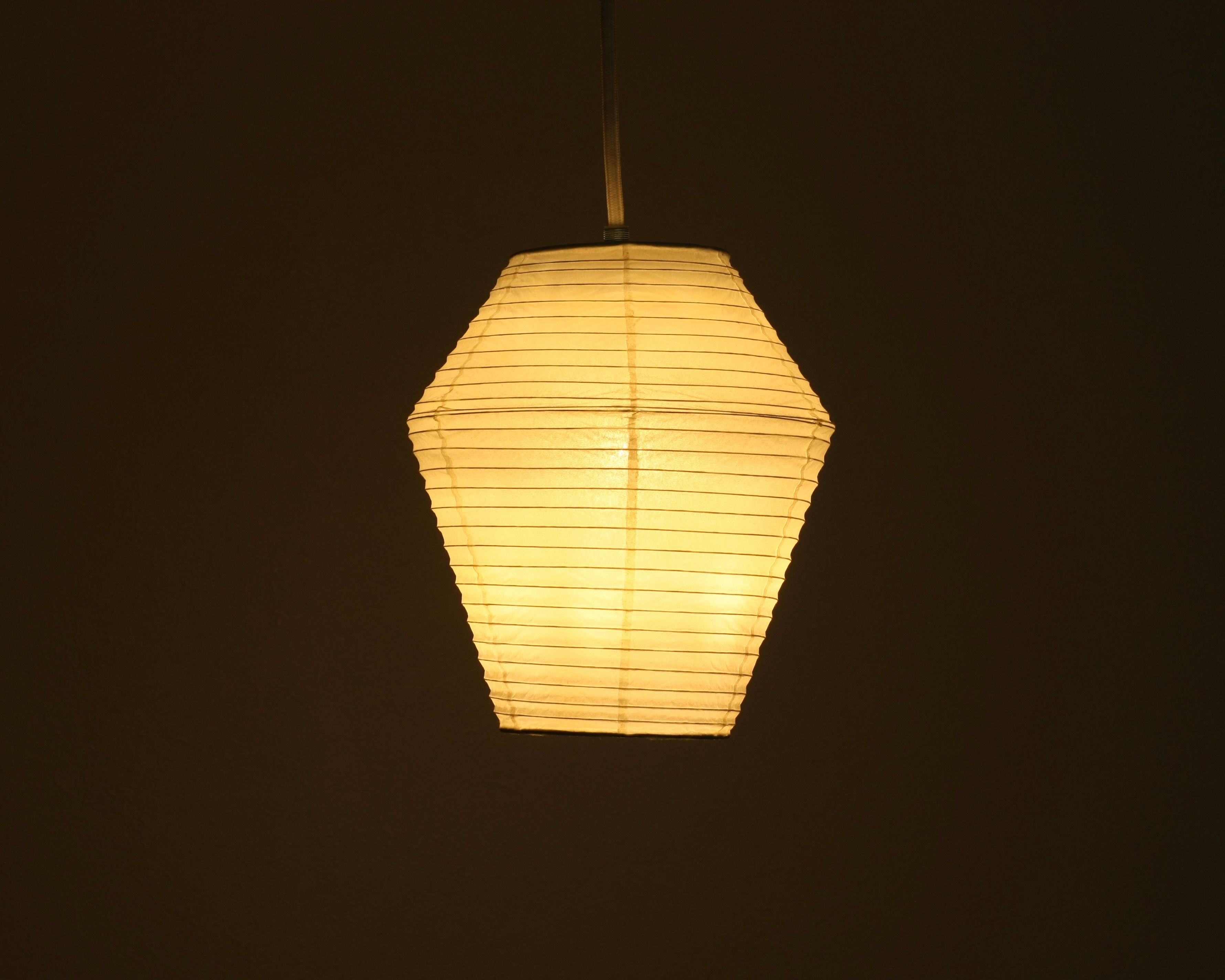 washi paper lampshade - light on