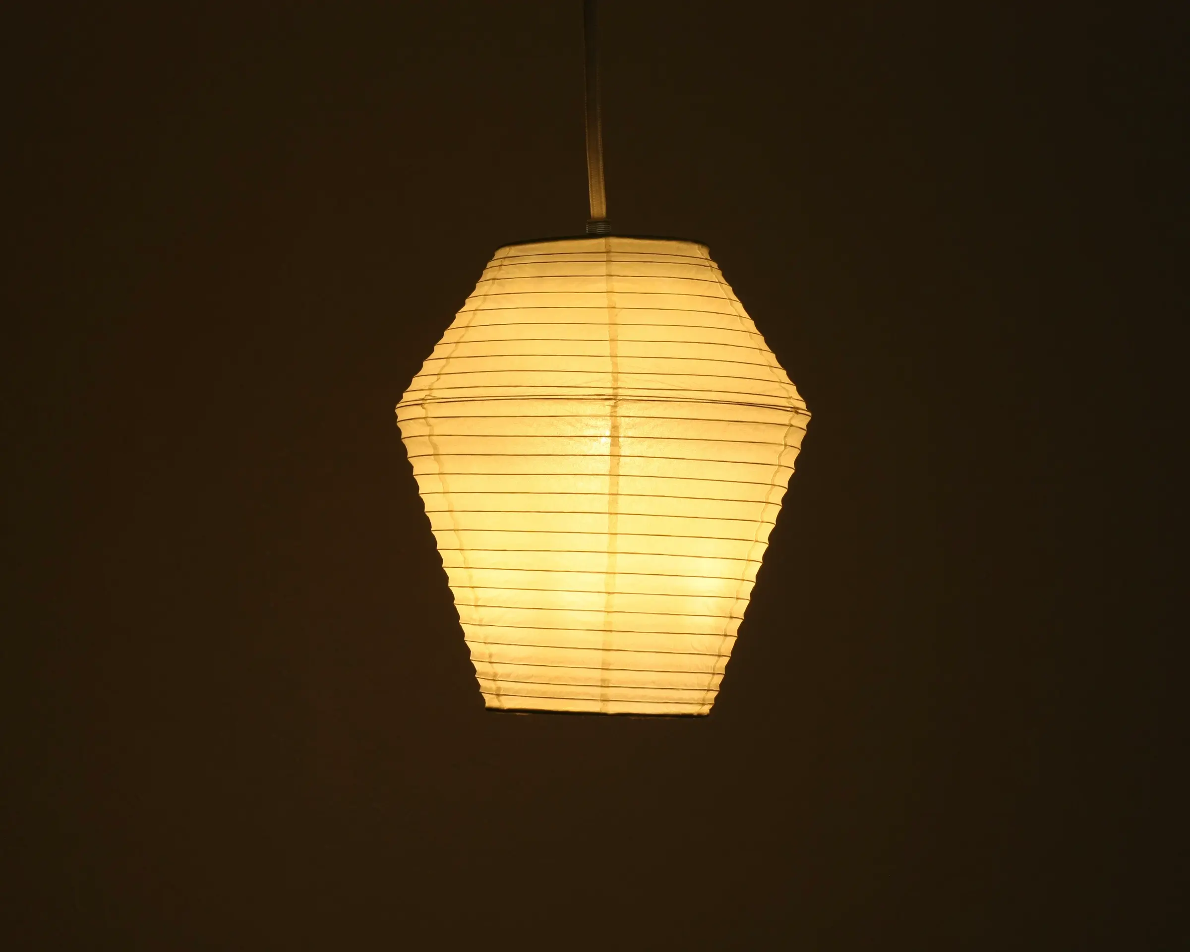 washi paper lampshade - light on