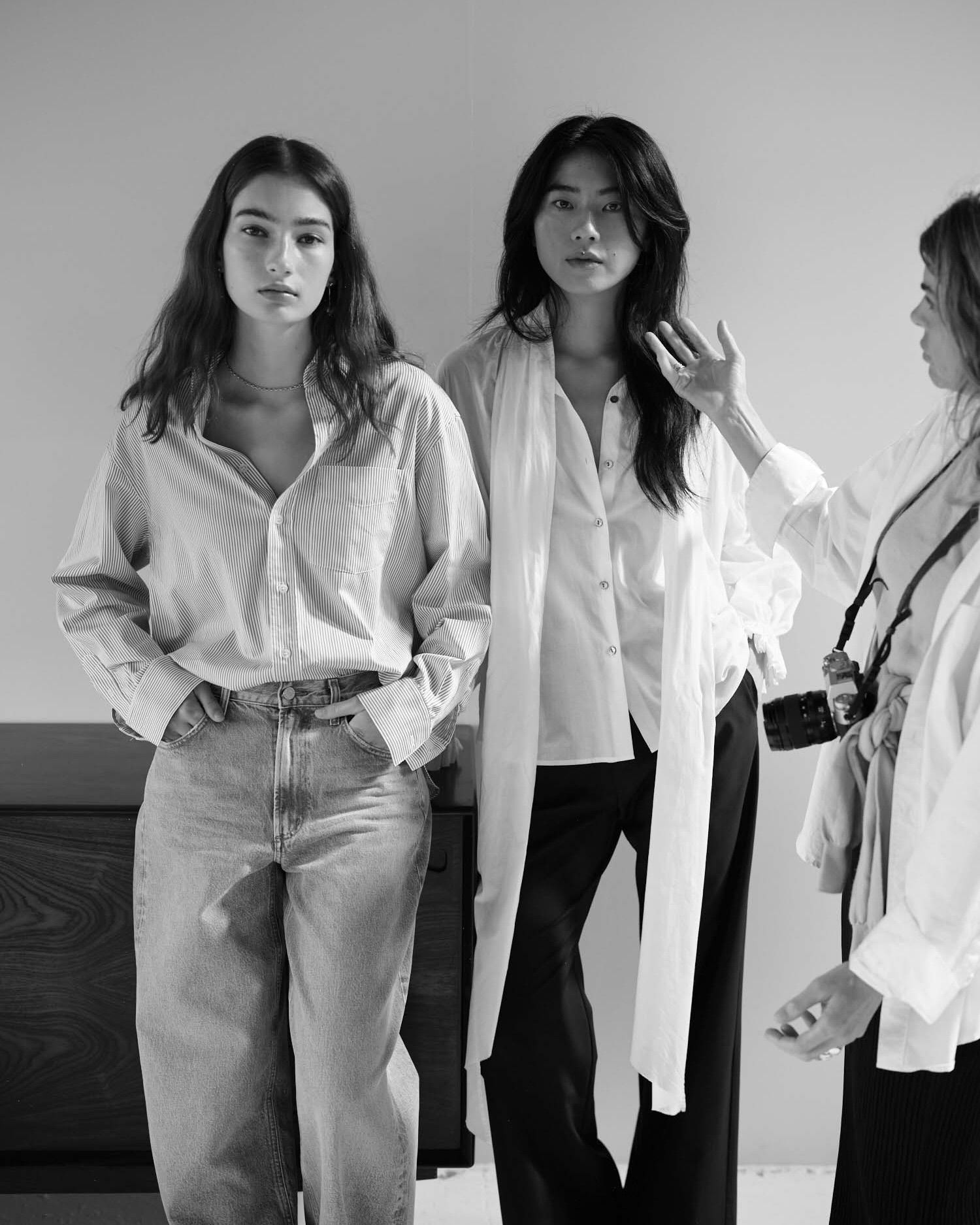 A behind the scenes shot of a Mahsa photoshoot