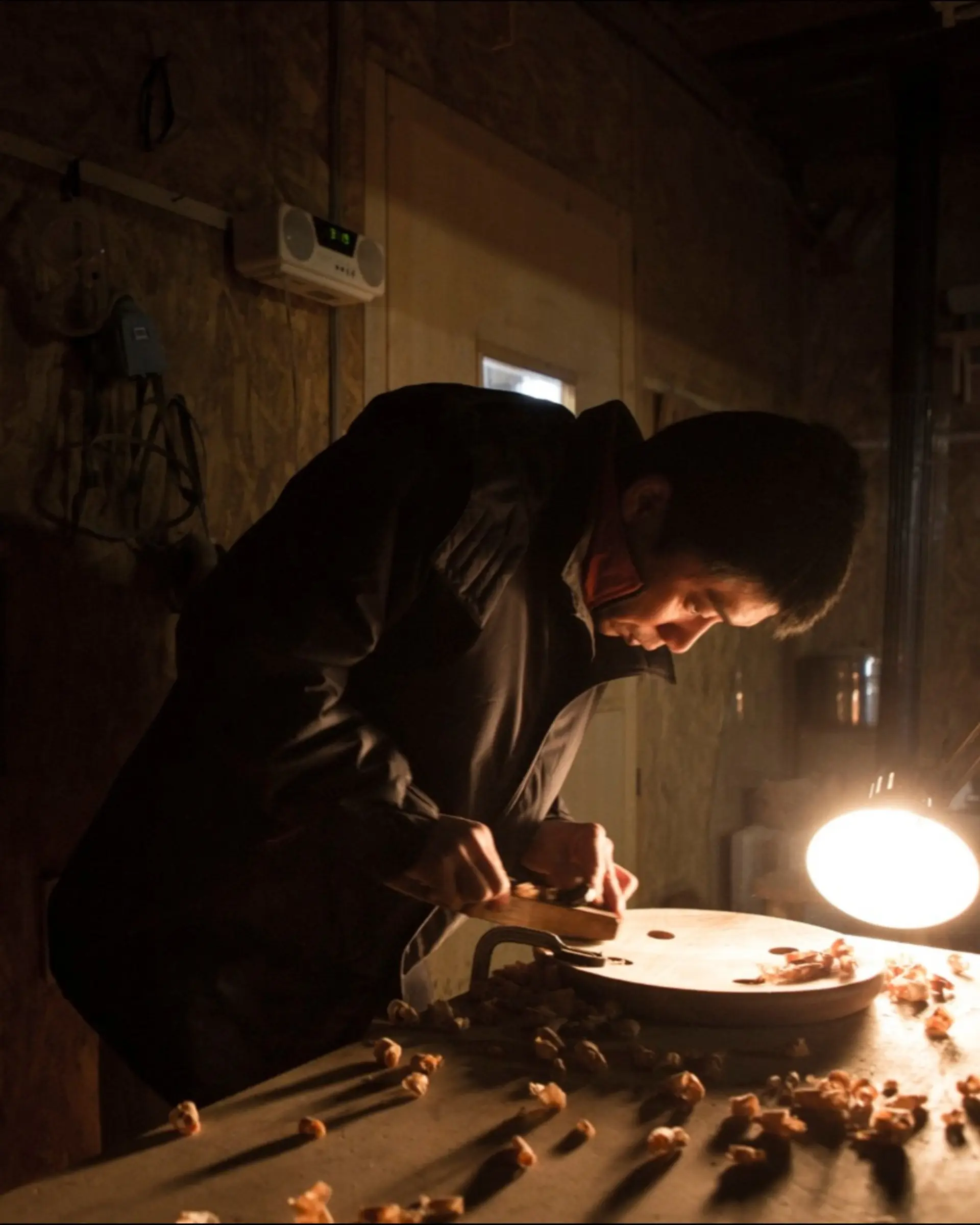 iba working on a stool base