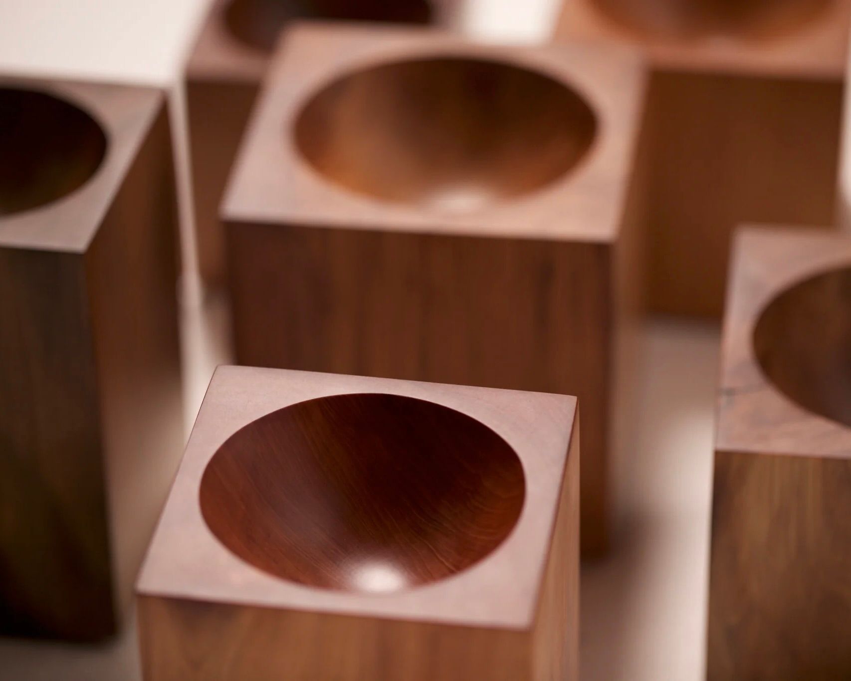 Hand carved Swamp Kauri Hemisphere Bowls, made by Courtney Petley in Auckland New Zealand.