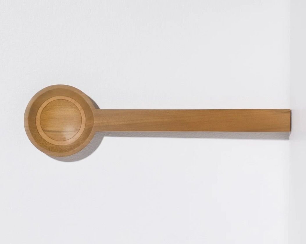 A hand carved inset spoon from Courtney Petleys 100 piece series hand made in Aotearoa, New Zealand
