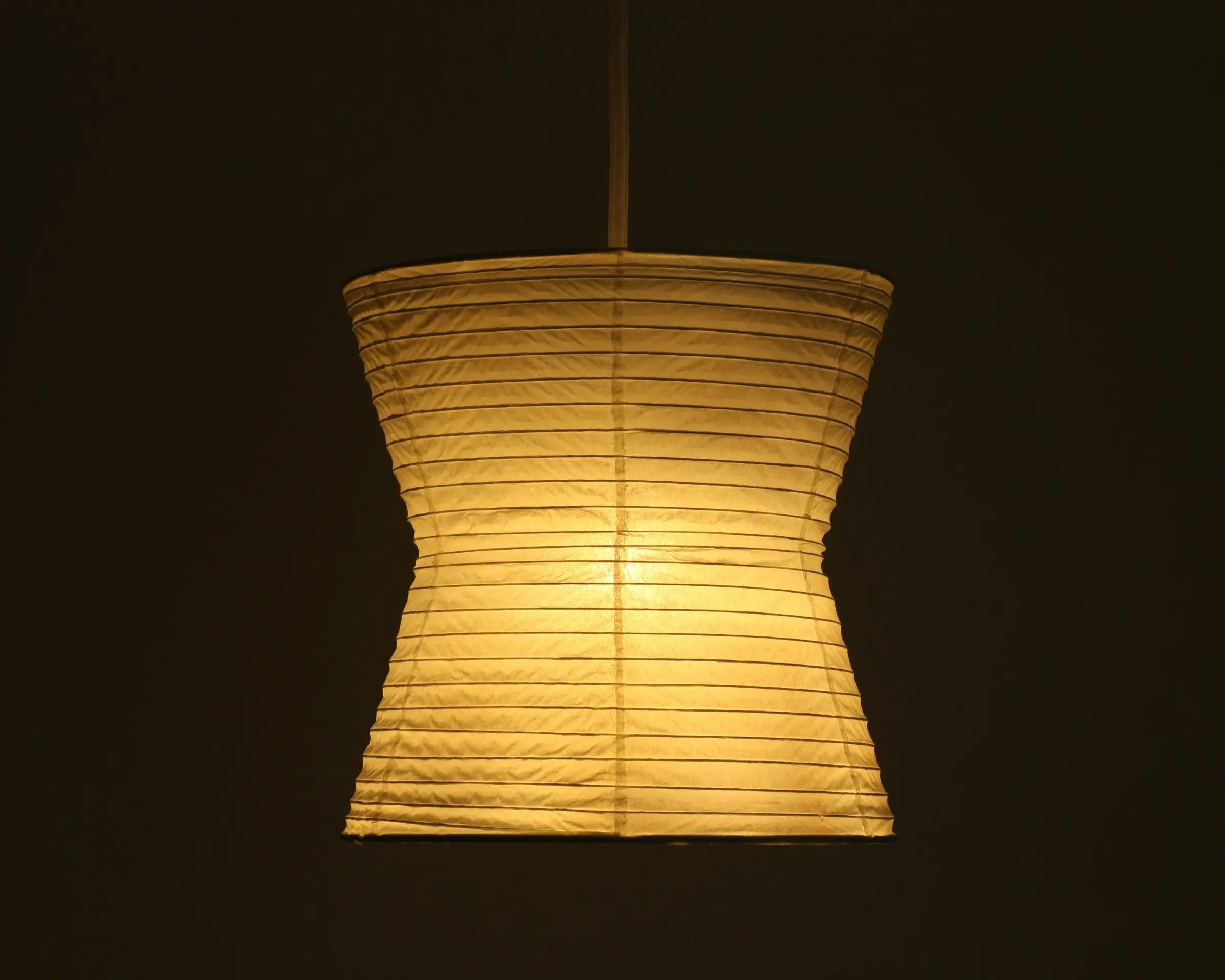 washi paper lampshade - light on
