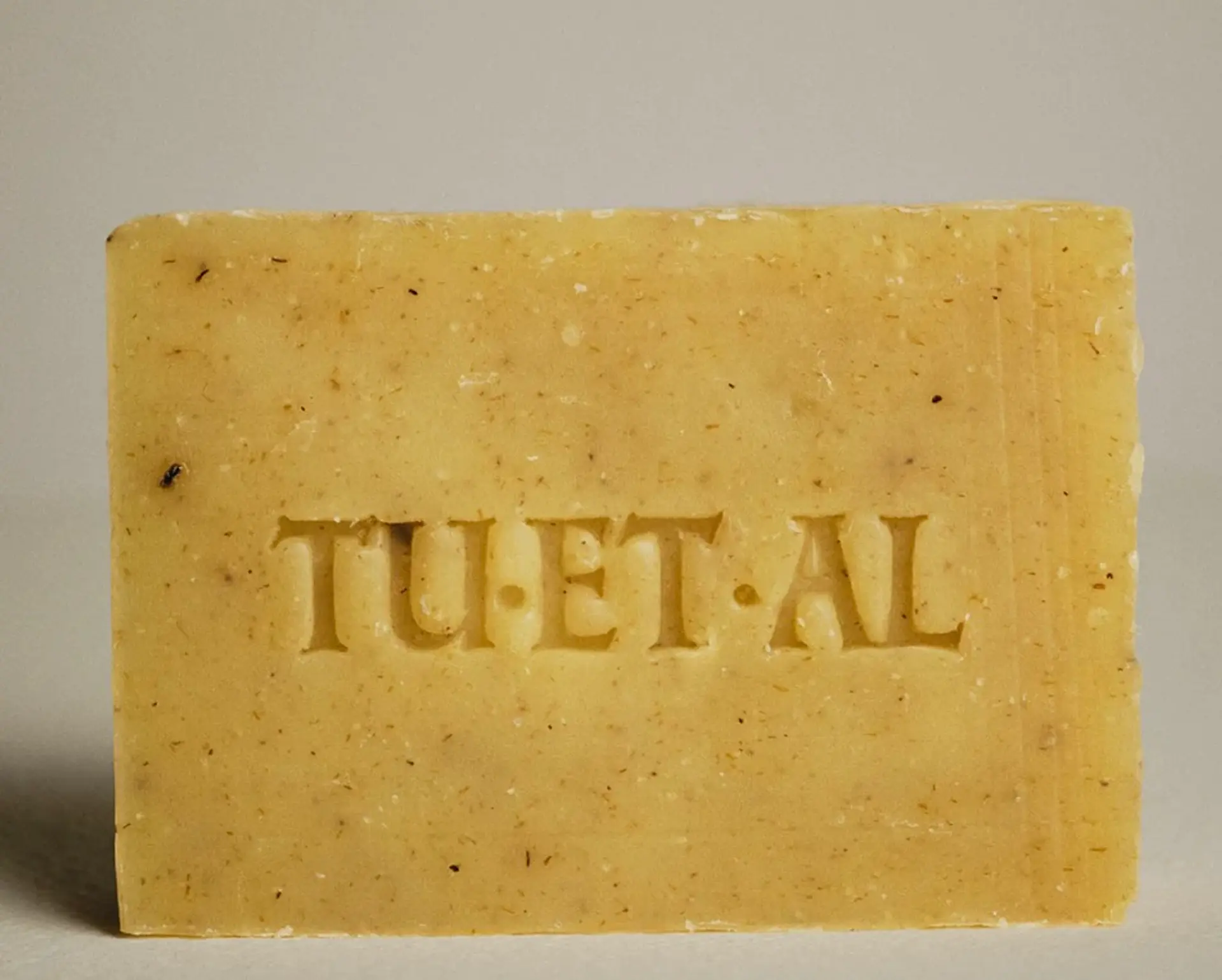 Bar of yellow meadow soap