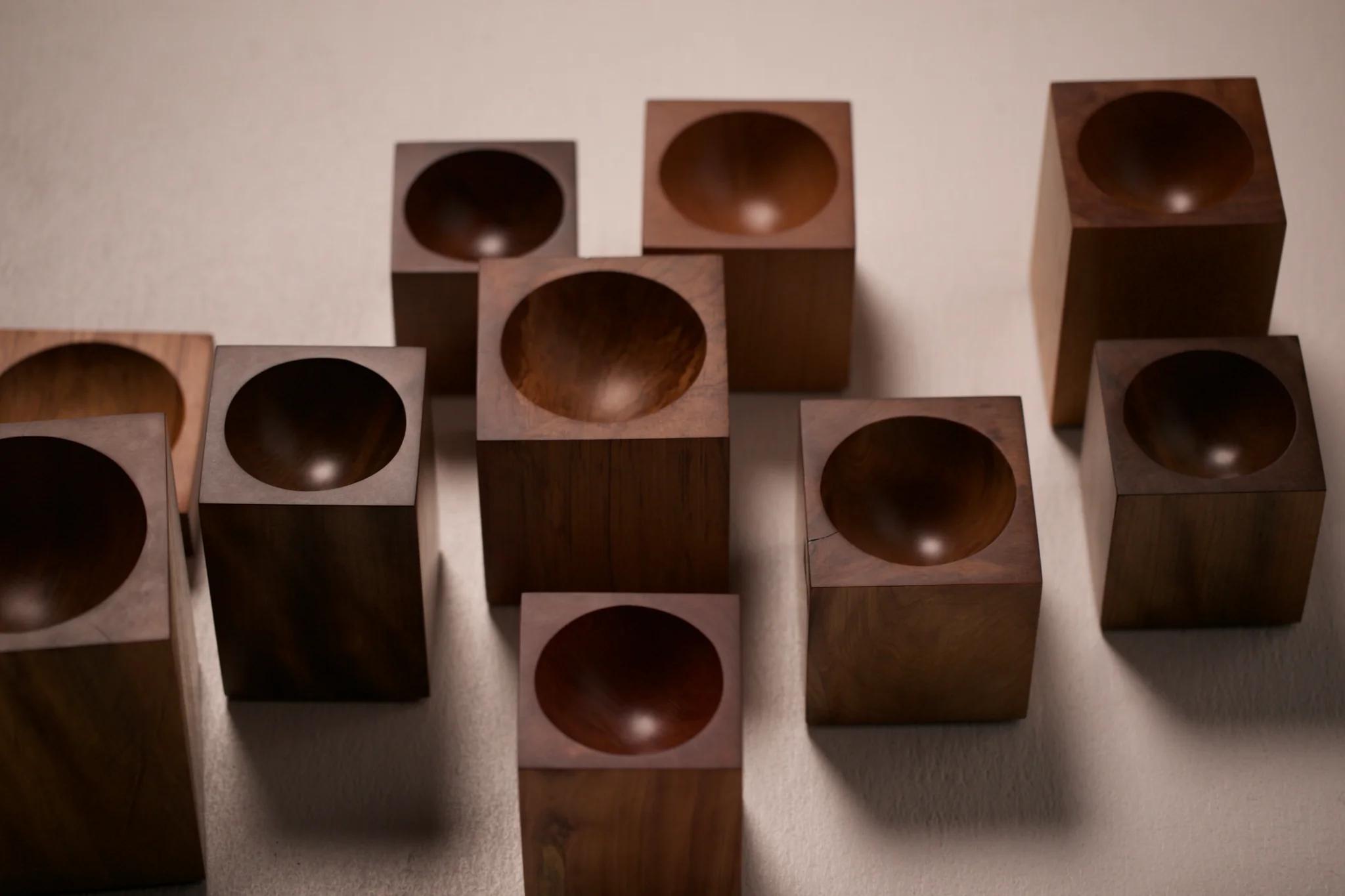Hand carved Swamp Kauri Hemisphere Bowl made by Courtney Petley in Auckland, New Zealand