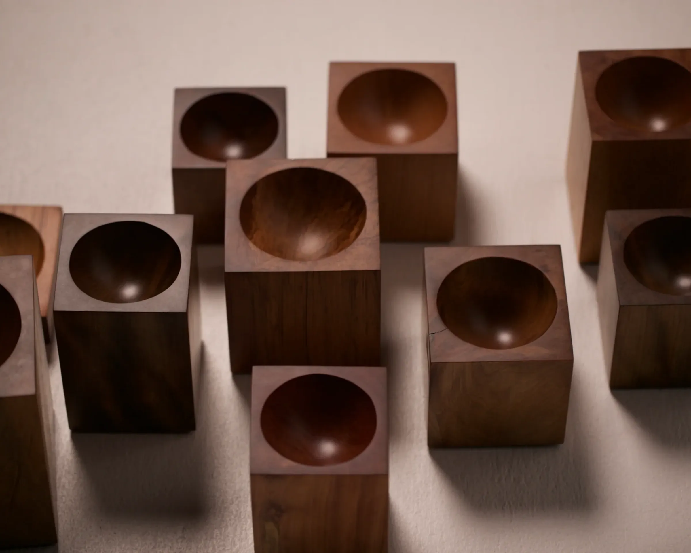 Hand carved Swamp Kauri Hemisphere Bowl made by Courtney Petley in Auckland, New Zealand