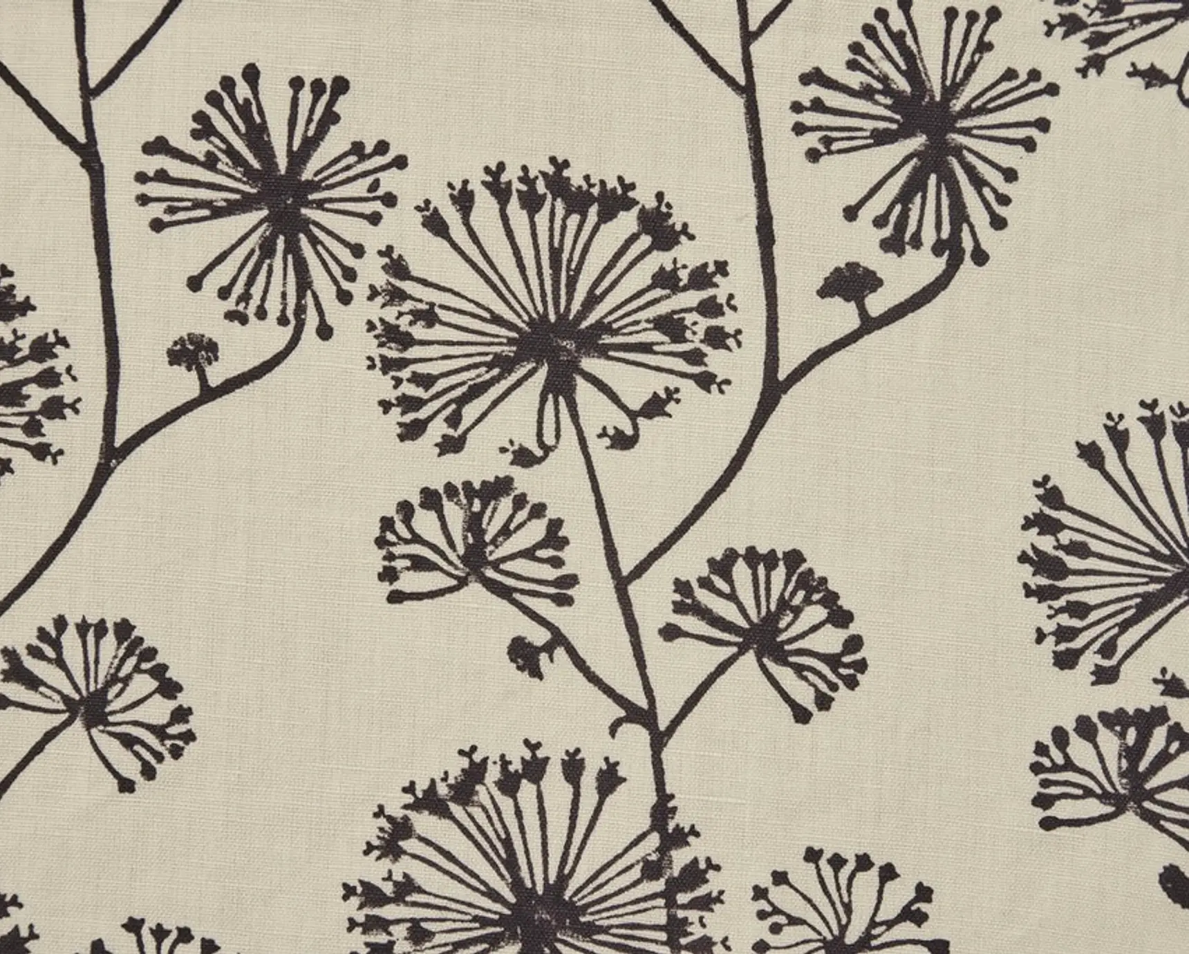 studio fords wild fennel napkin detail of block print design