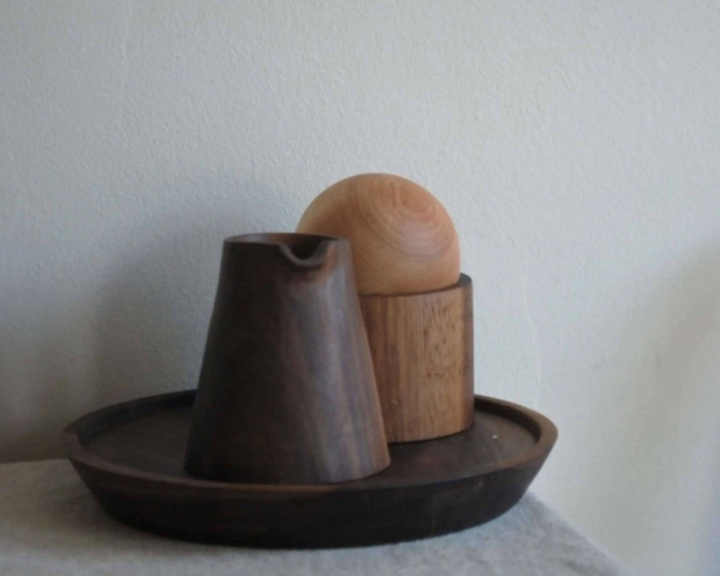 wooden tea set